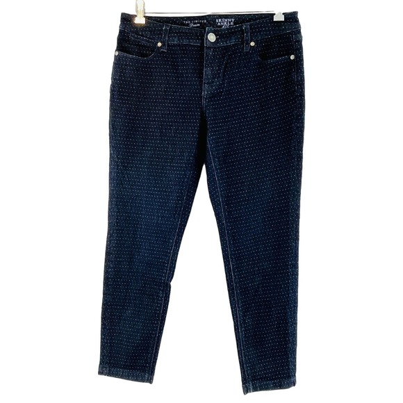 Womens 8 The Limited Skinny Ankle 678 Jeans Polka Dot‎ Stretch Denim 26" Inseam - Picture 1 of 7